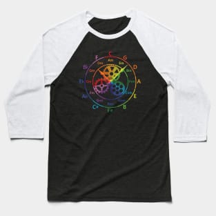 Circle of Fifths Mechanical Clock Style Color Guide Baseball T-Shirt